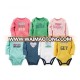 Long sleeve one piece triangle hooded cotton boy & girl baby clothes romper multi-color optional