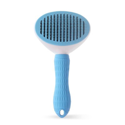 Cat Comb Dog Hair Comb with Self Cleaning Button Cat Hair Cleaner Brush Pet Tangles and Knot Hair Removal Pet Daily Care Supplies Esg12640