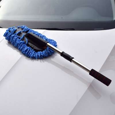 Car Wax Mop Cleaning Car Washing Mop Nanofibre Dust Removal Cotton Brush Removable Car-Mounted Telescopic Brush Esg12895