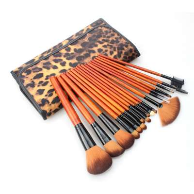 Makeup Brush 18 PCS Leopard Print Makeup Brushes Log Color Rod Blush Eye Shadow Foundation Brush Repair Makeup Makeup Tools Esg11453