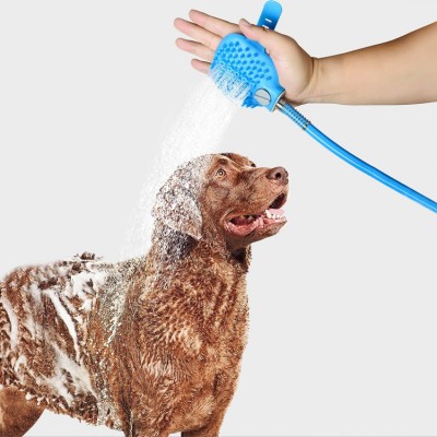 Pet Bathing Tool Pet Shower Sprayer and Scrubber in-One, Shower Bath Tub and Outdoor Garden Hose Compatible, Dog Cat Horse Grooming Esg10460